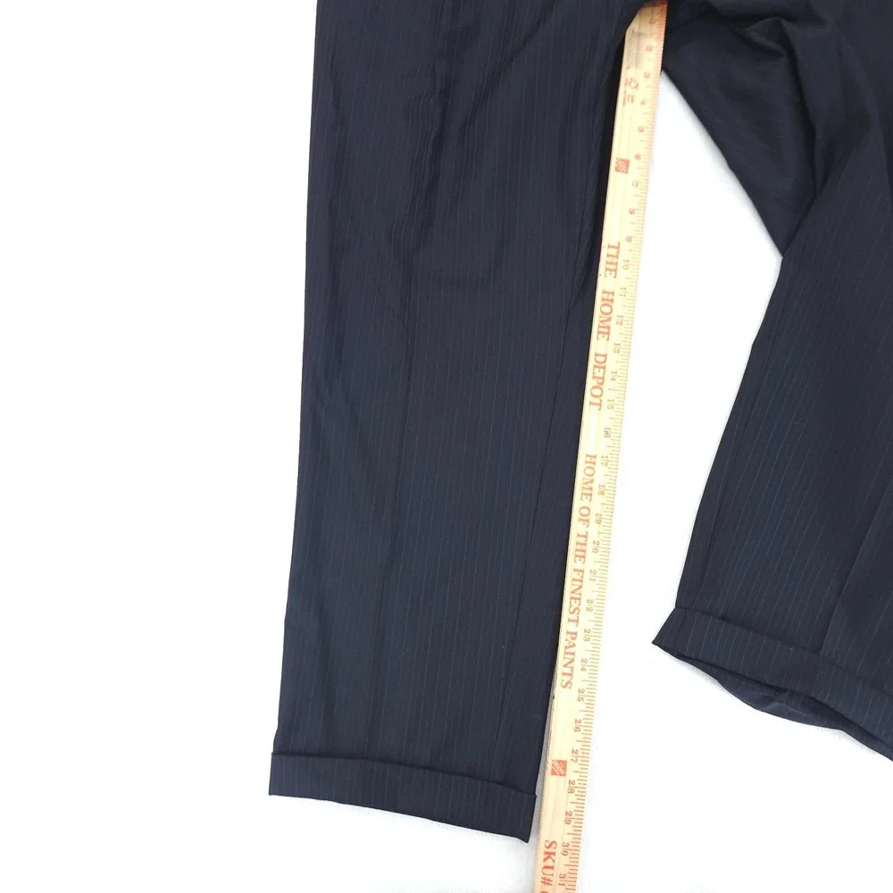 Daniel Cremieux Loro Piana Suit Mens 46R Navy Pinstripe 2 Piece 3 Button 37x30